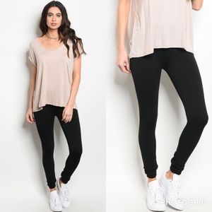 New! Fleece Lined Black Leggings